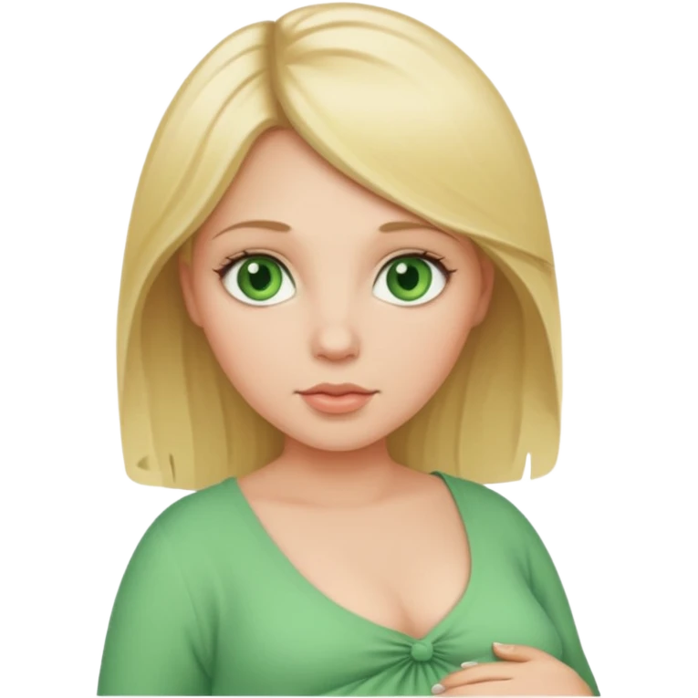 Schwangere Frau grüne Augen blonde haare emoji