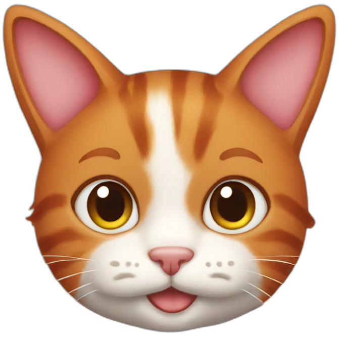 red hair cat with bunny ear emoji