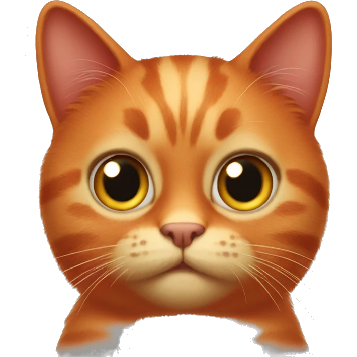 Red cat with big eyes  emoji