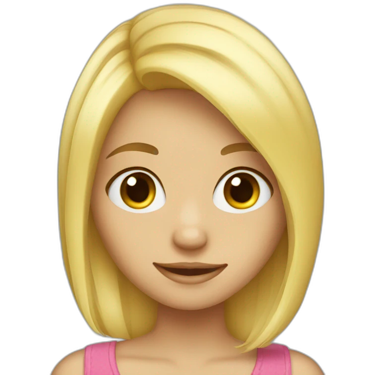 cute blond girl emoji