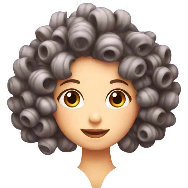 hair curlers emoji