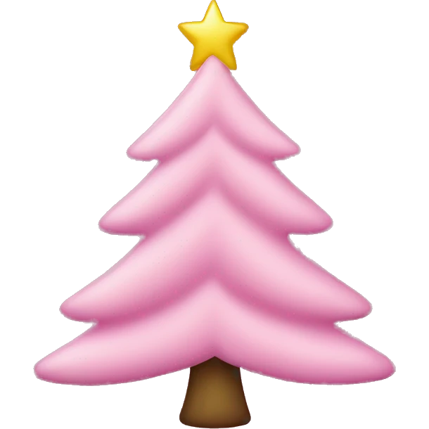 Christmas tree pink emoji