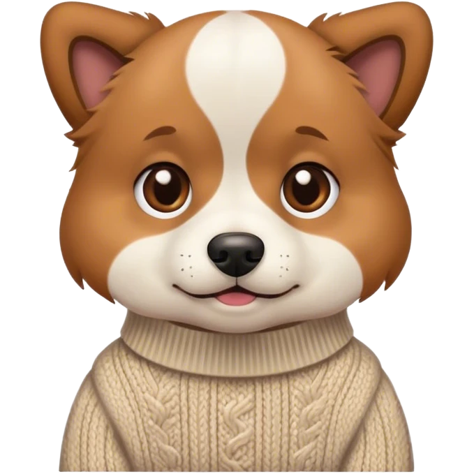 Dog wearing a sweater emoji