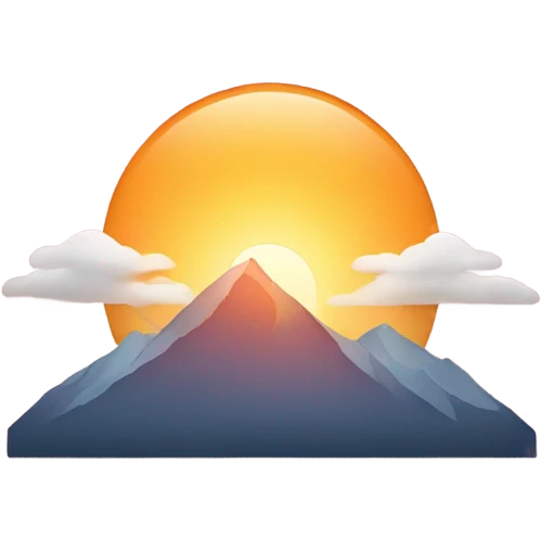 Sunrise over mountain emoji