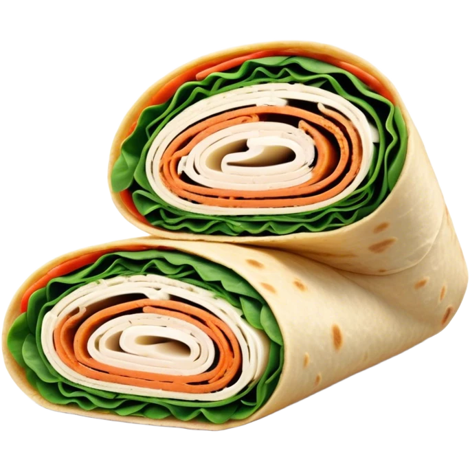 Turkey cream cheese spinach wrap emoji