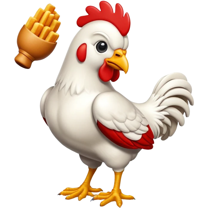 Raising Canes logo with chicken mascot emoji