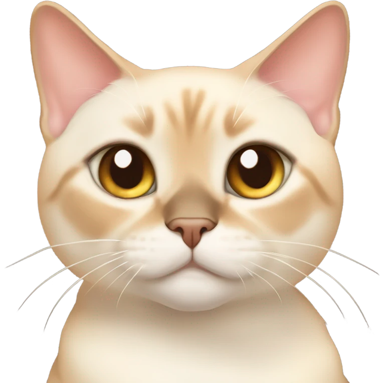 fat flame point Siamese cat ￼ emoji