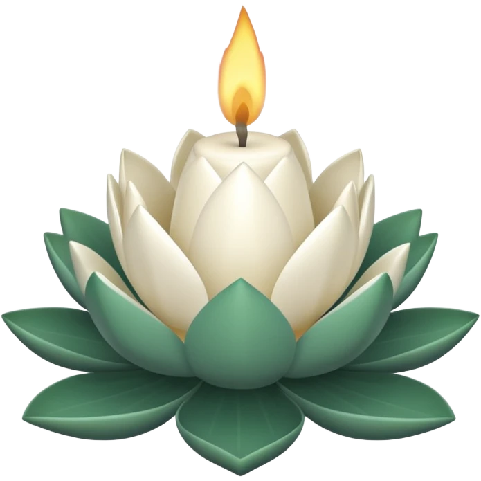 a lotus candle emoji