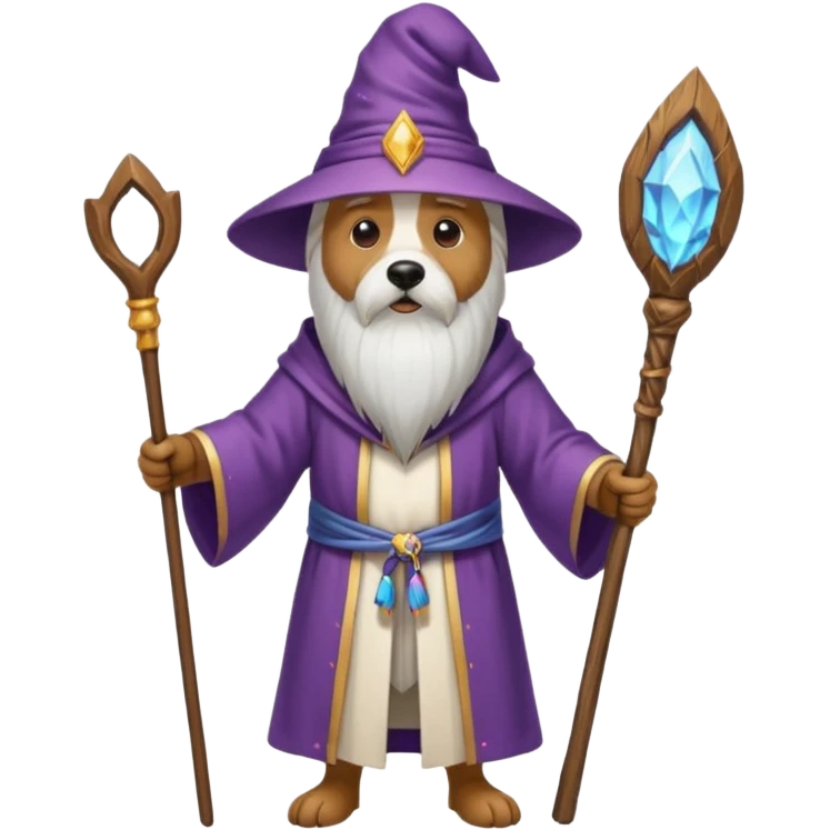 Dog wizard emoji