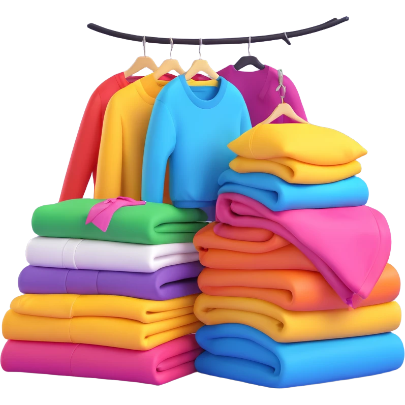 pile of fashionable clothes emoji
