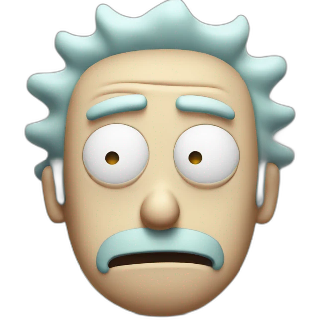 rick from rick and morty looking confused emoji