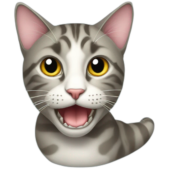 Cat with à fish in mouth emoji