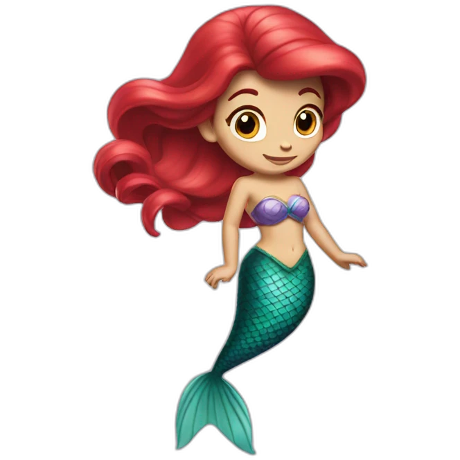 Ariel, little mermaid emoji