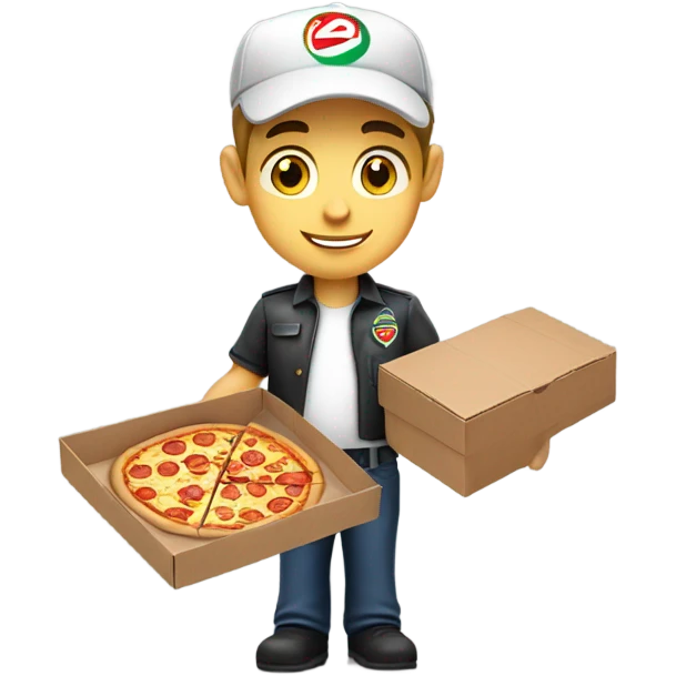 Pizza delivery white guy emoji