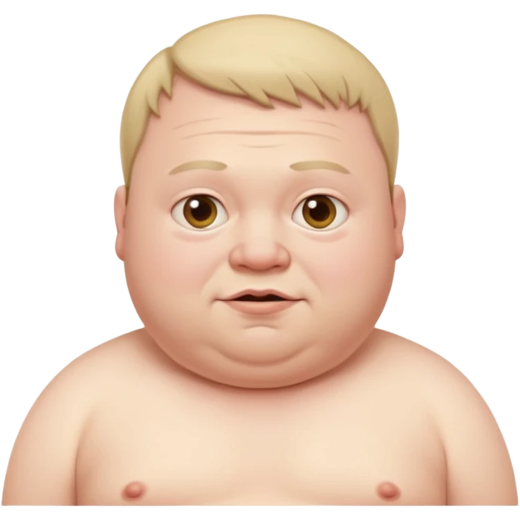 fat naked mann with down syndrome emoji