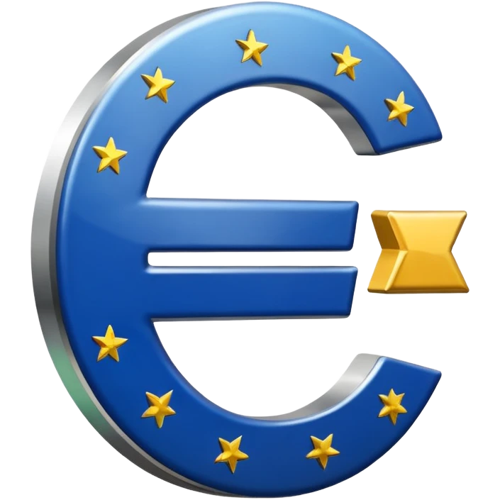 european bank with logo euro emoji
