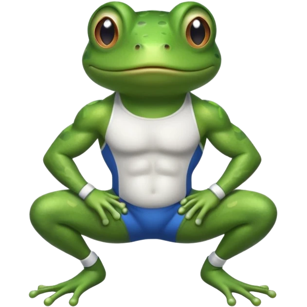 frog with white athlete emoji