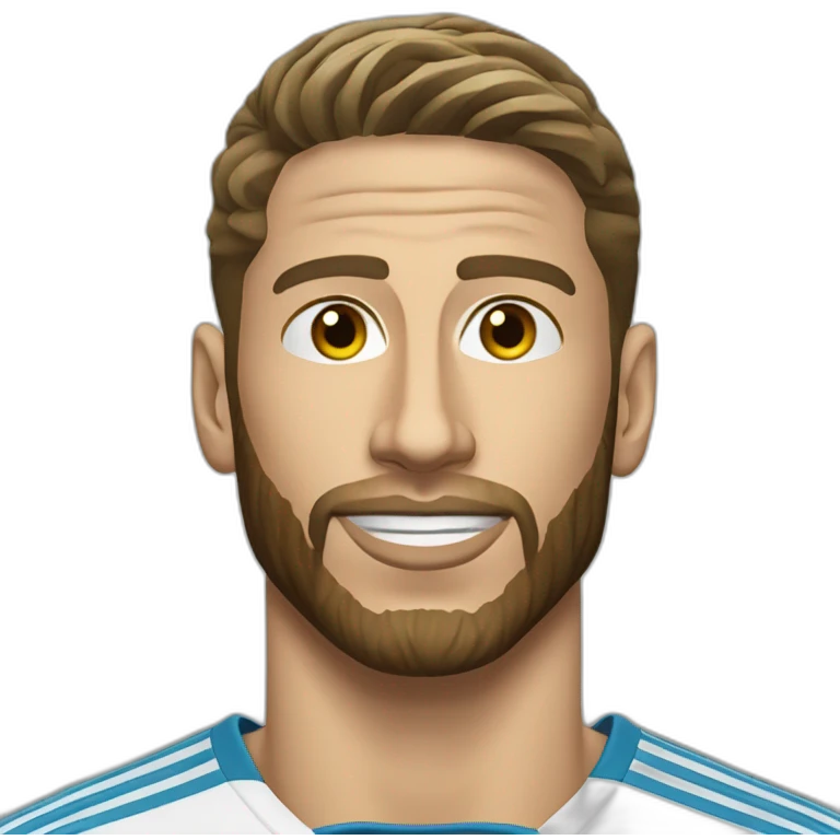 Sergio ramos portrait realistic football player emoji