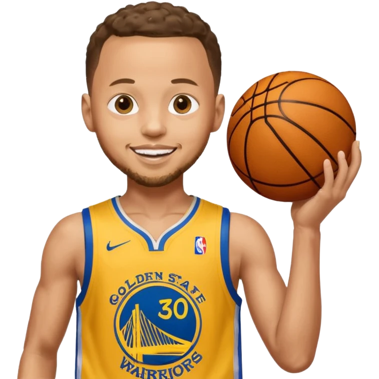 portrait of Stephen Curry in basketball player emoji