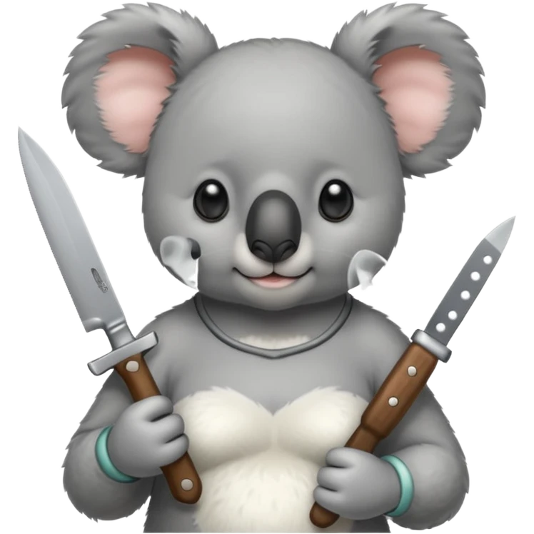 Female koala with knife emoji