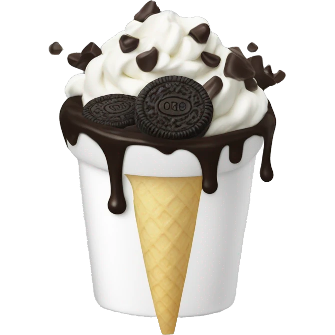 Oreo frozen yogurt with color emoji