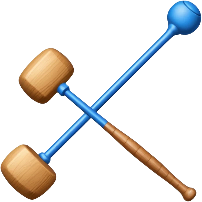 create a blue croquet mallet emoji