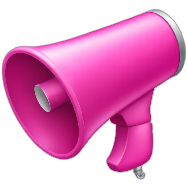 pink megaphone emoji