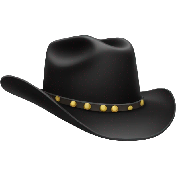 Black Cowboy hat  emoji