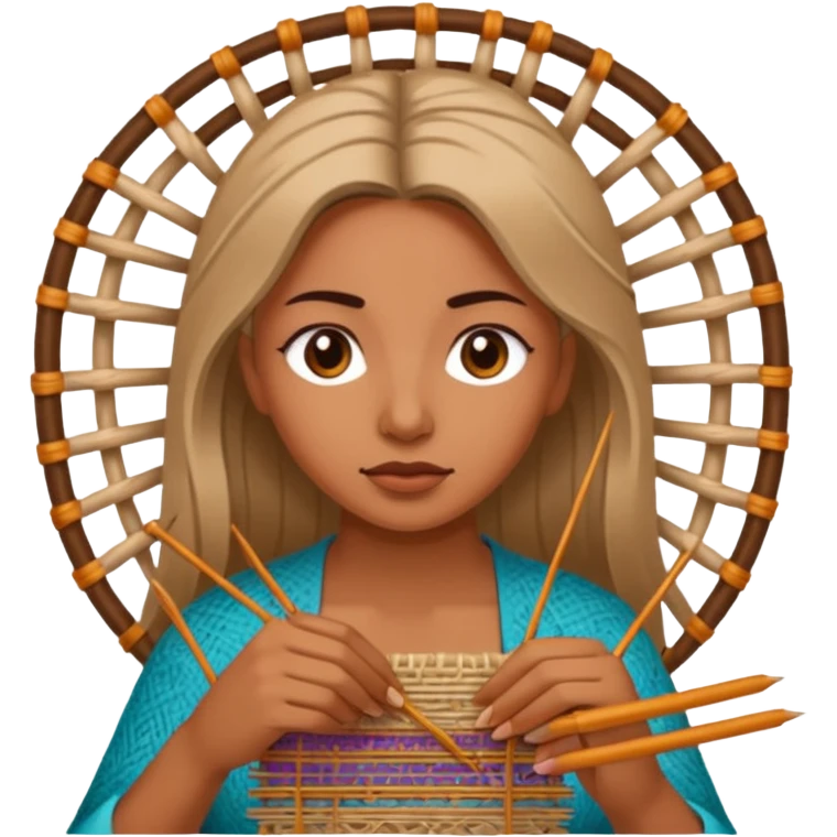 Mujer tejiendo emoji