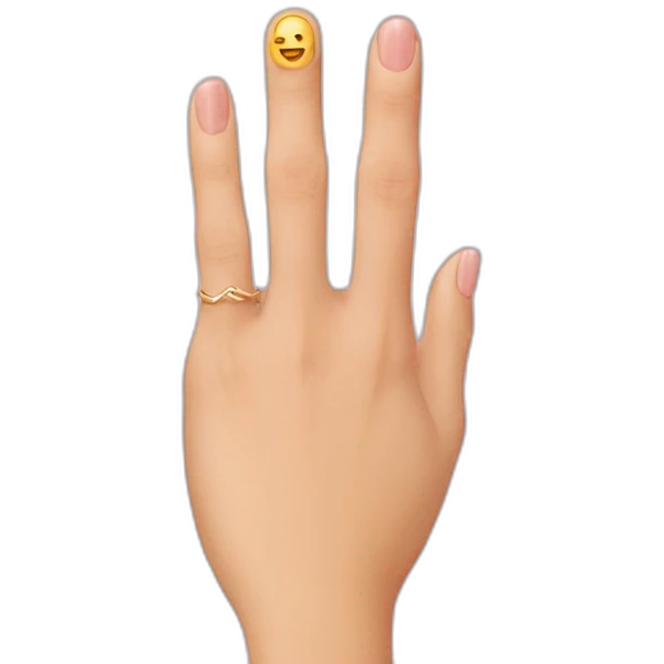 Ring finger and middle finger lifted emoji