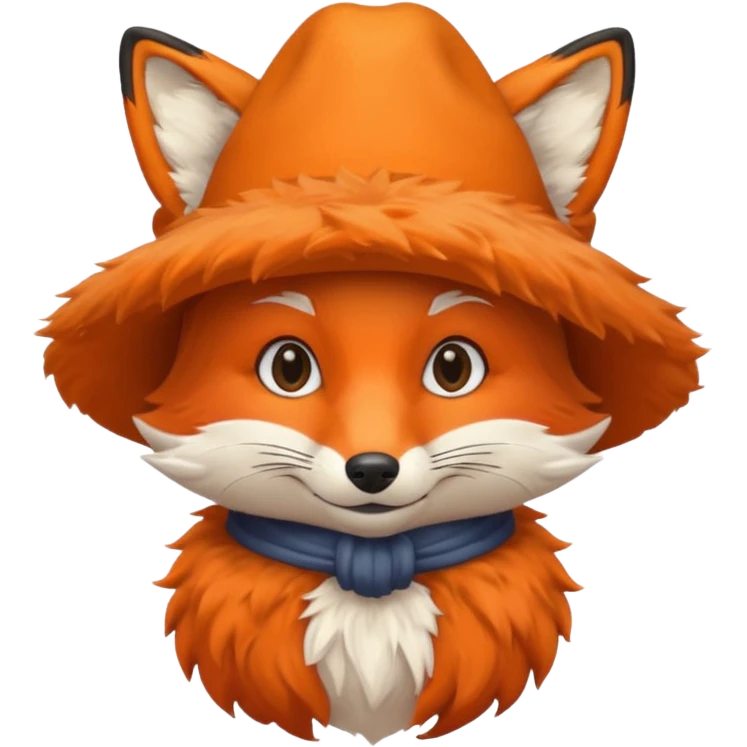 wearing a hat fox emoji