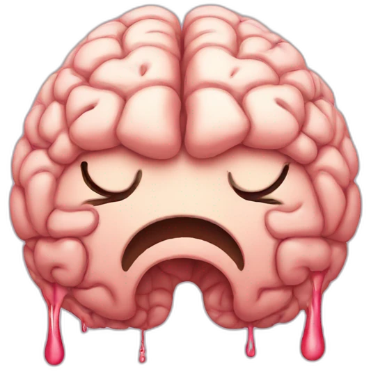 brain crying emoji