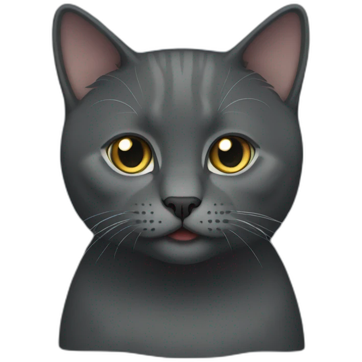 dark gray british shortair cat emoji