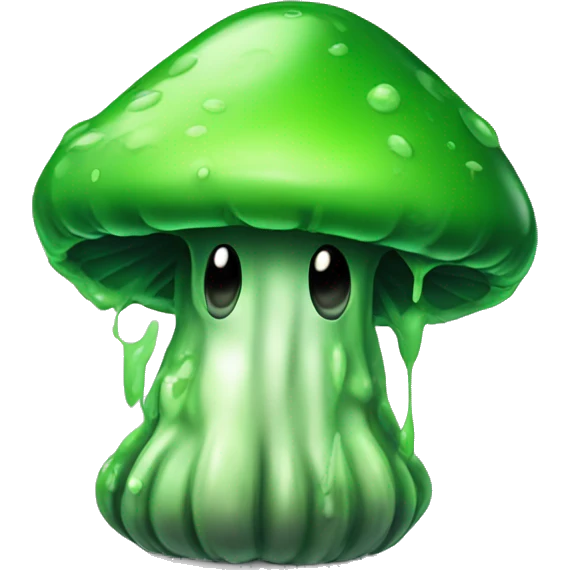 toxic green gooey slimey mushroom  emoji