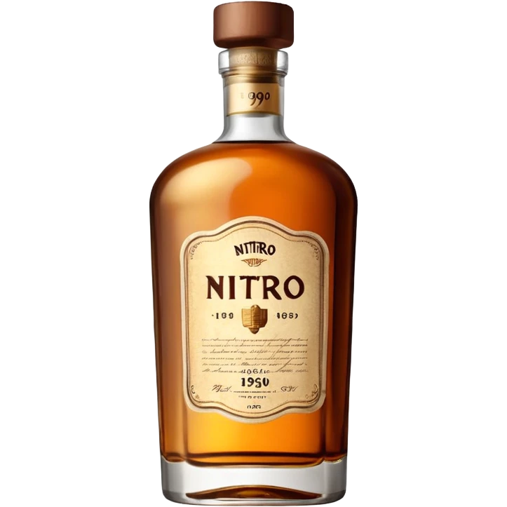 Whiskey Flasche MIT DER AUFSCHRIFT NITRO WHISKY 1990 emoji