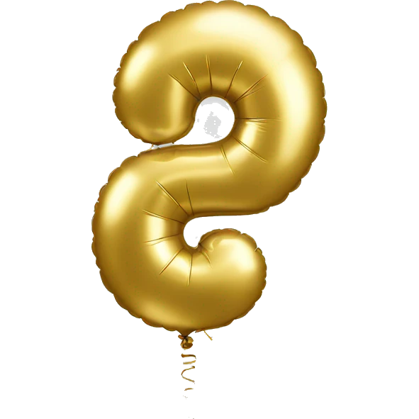 gold number one balloon emoji