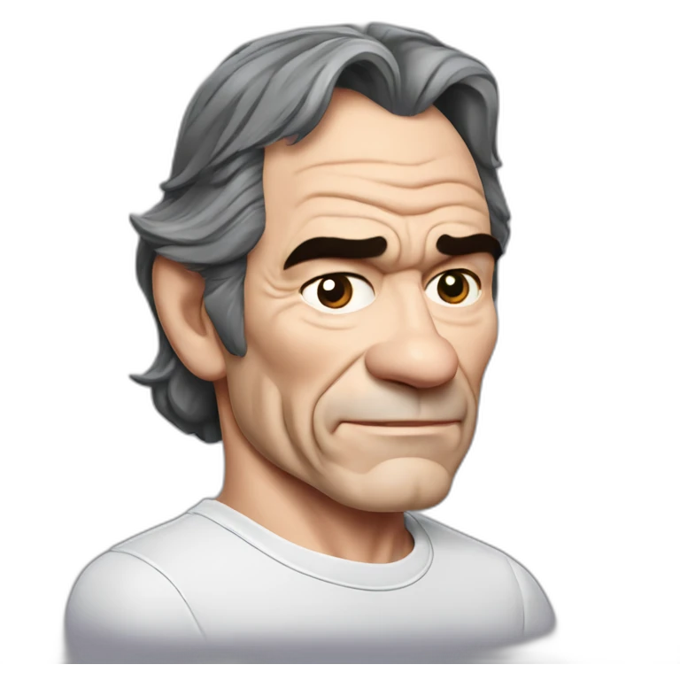 actor tommy lee jones cartoon wearing tee  emoji