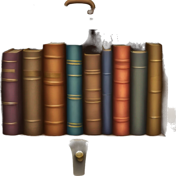 open vintage chest with old books inside  emoji