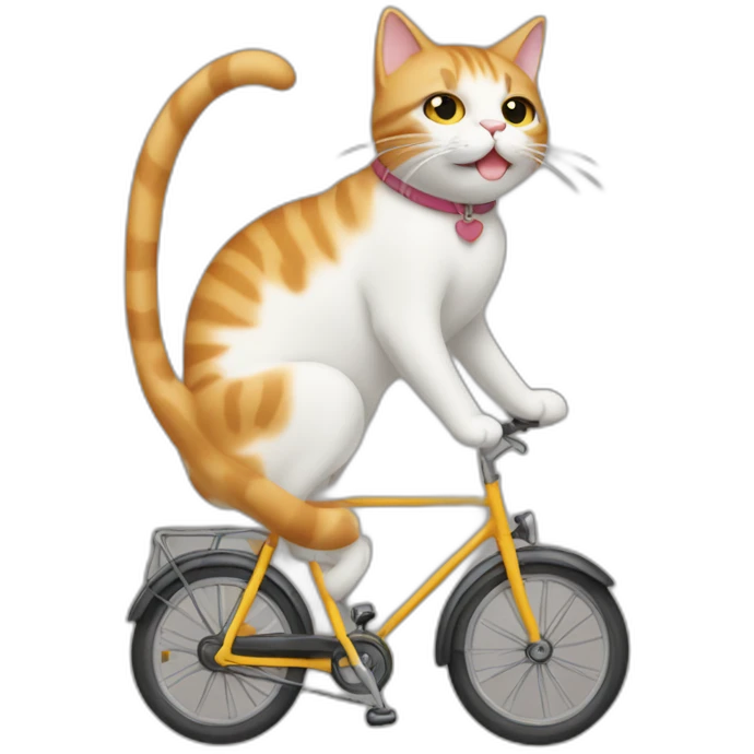 cat in a bicicle emoji