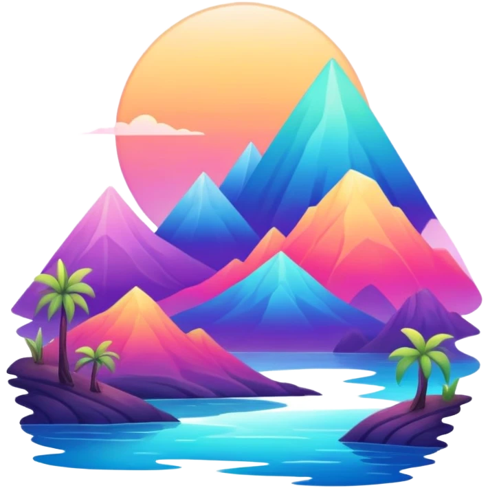 divine complex gradients aesthetic-scenic-Fakémon-creature emoji