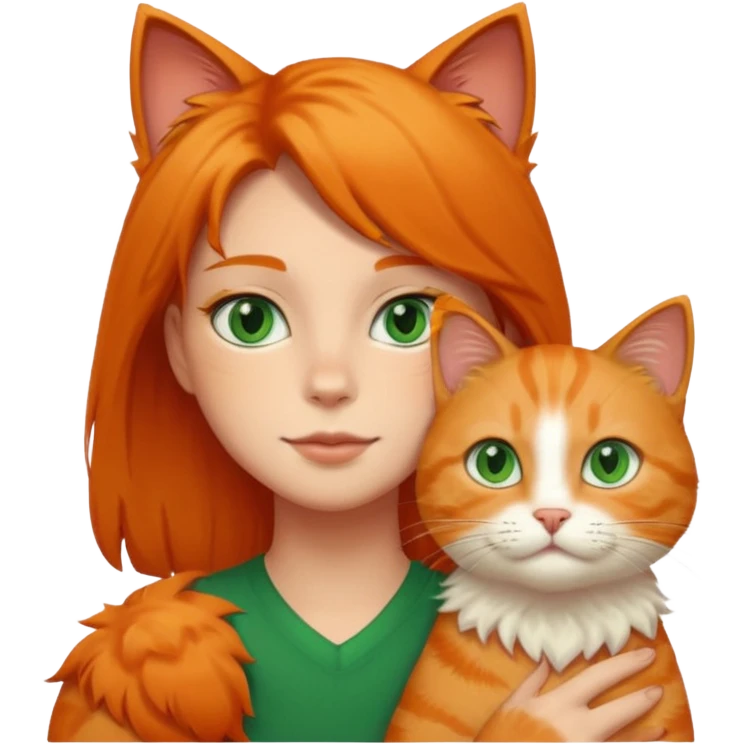 person with cat on their shoulder emoji