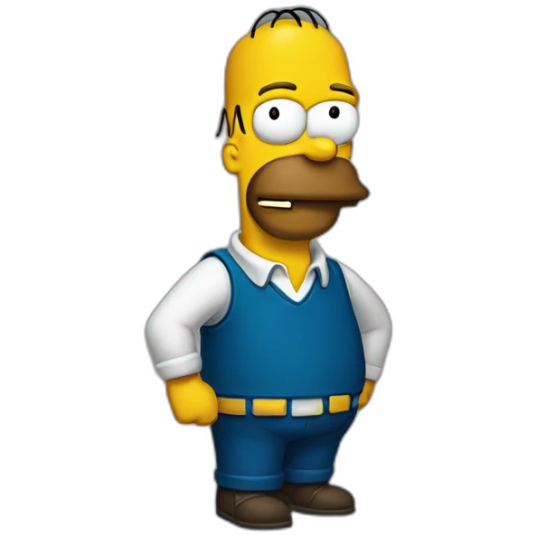 Homer sipson qui joue à fortnie emoji