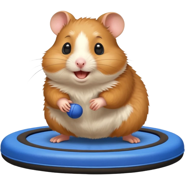 happy hamster on a trampoline emoji