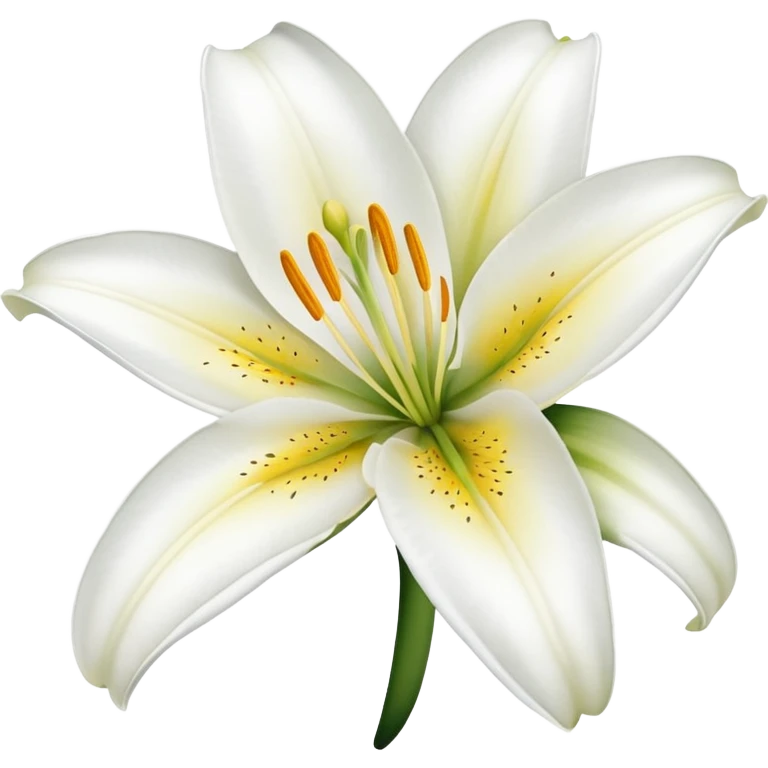 White lily flower emoji