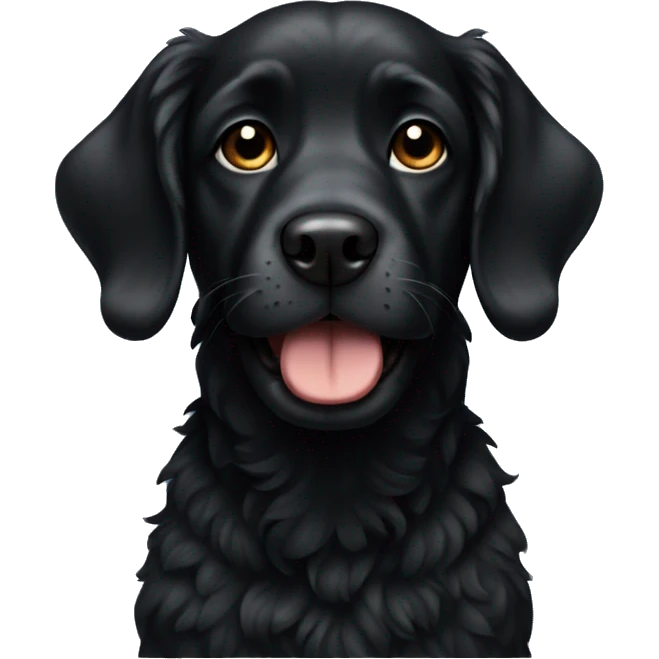 Black doodle dog  emoji