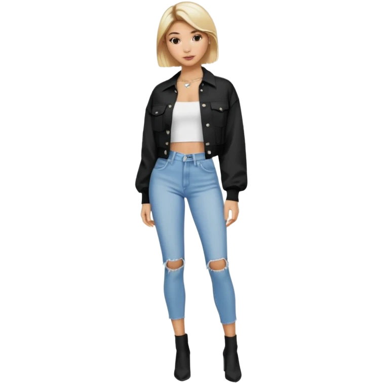 Hailey bieber cheveux court blond court et voir tout son corps emoji