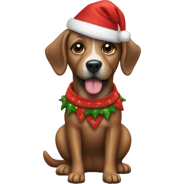dog in a christmas costume  emoji