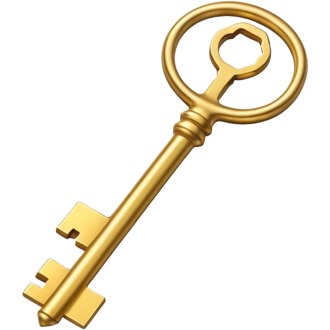 smooth golden key emoji