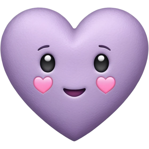 Pale purple heart felt  emoji