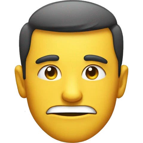 A smug smirking face emoji